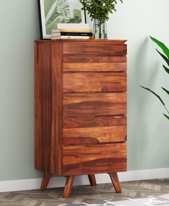 Sheesham Wood Chest Of Drawer | Cheast Of Drawer For Storage and Spacious Dresser for Hall Home Office Furniture, Kitchen Cabinet|Colour ( Brown ) Finish Honey A2